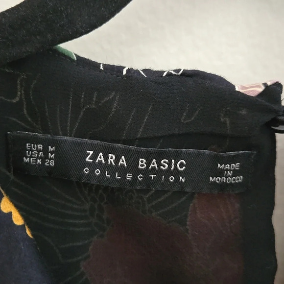 Zara Floral Print Bloomster Top size Medium - Picture 8 of 11